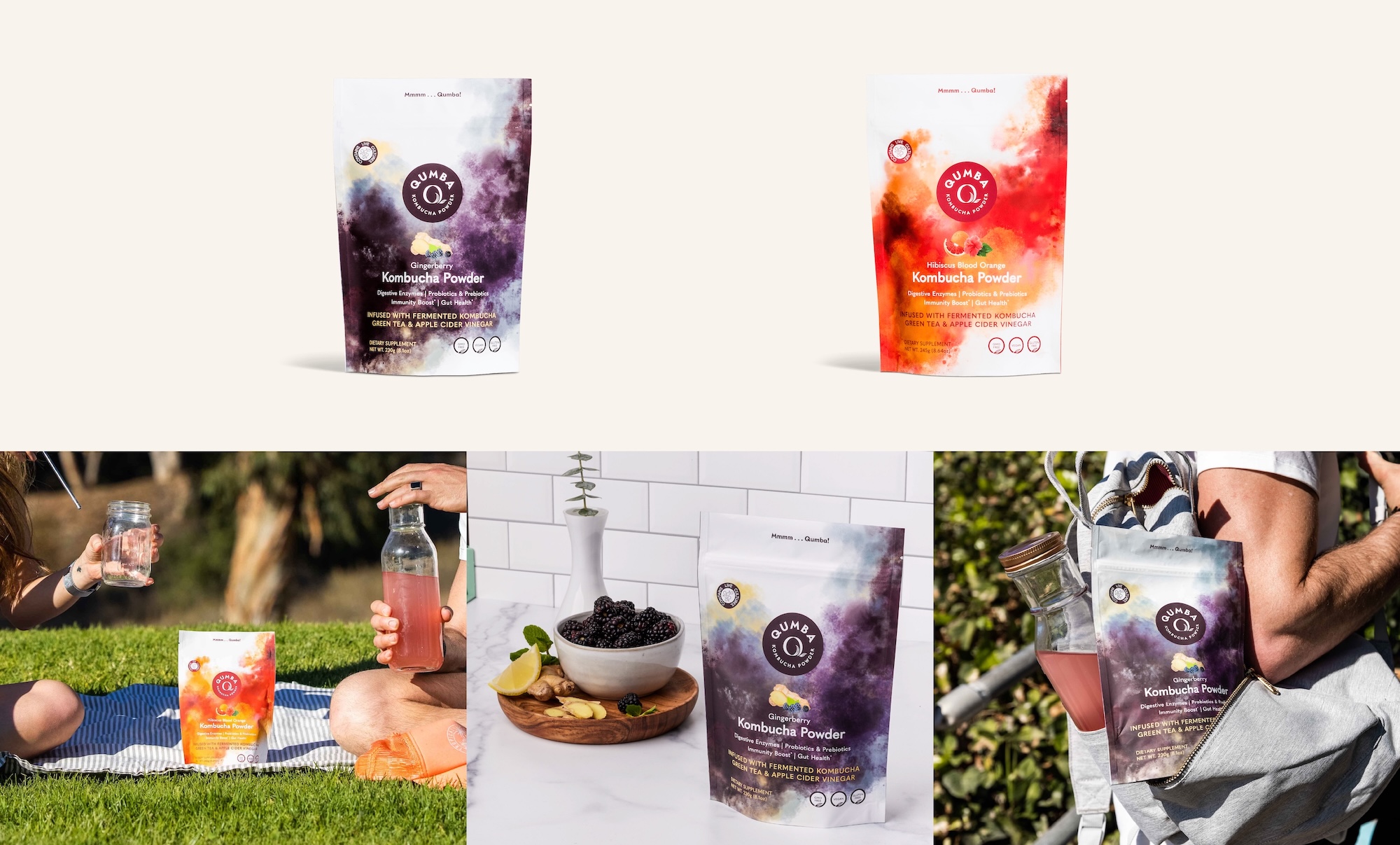 Qumba original brand identity and packaging